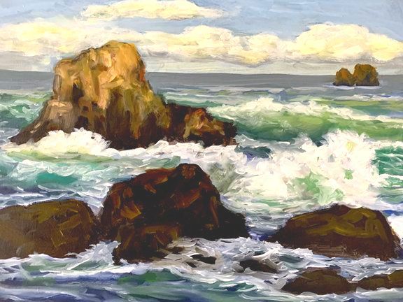 Ocean Tides, Oil, 14x18