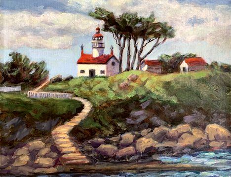 Oregon Lighthouse, Oil, 11x14