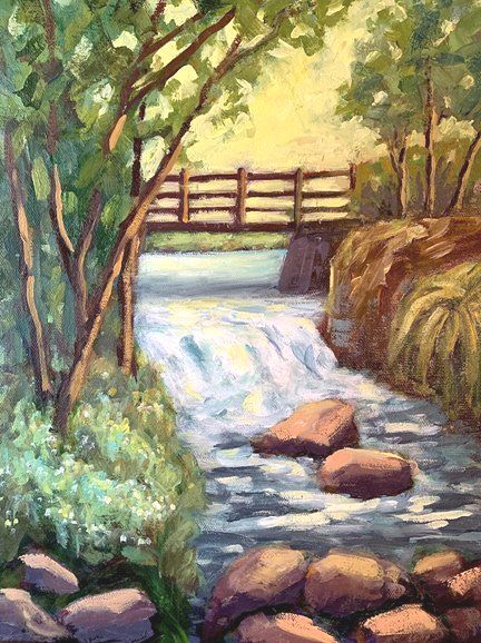 Over the Bridge, Oil, 11x14