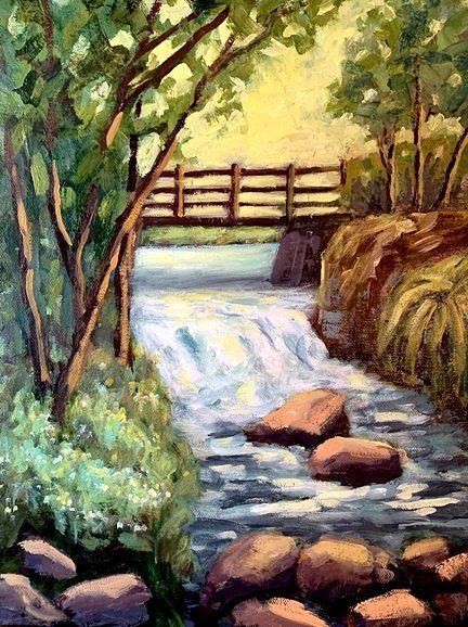 Over the Bridge, Oil, 11x14