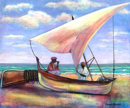 Shore Break, mixed media 18