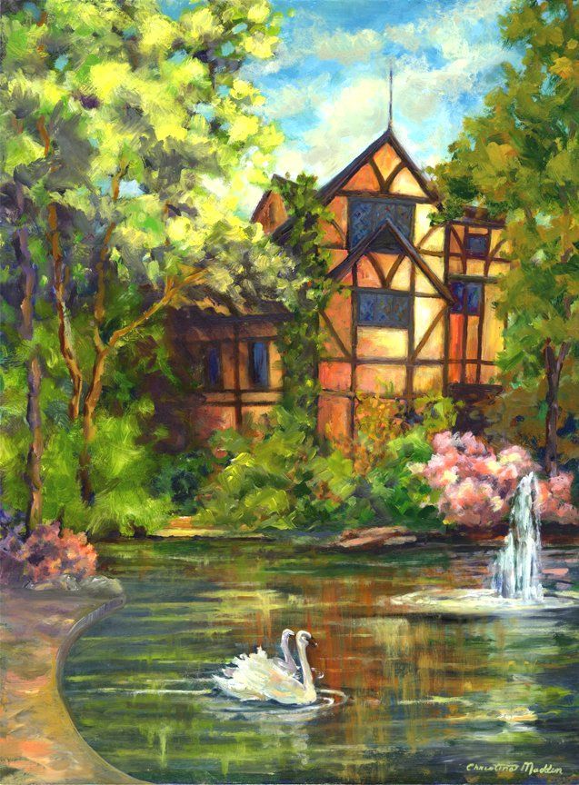 Summer at Shakespeare, Oil, 18x24