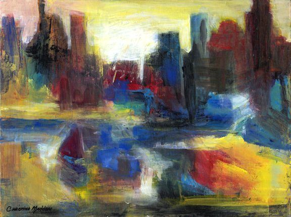 Summer in the City, Acrylic, 12x16, Private Collection