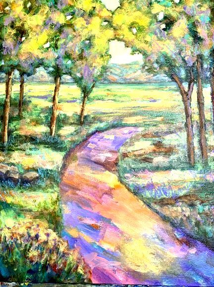 The Colored Road, Acrylic, 14x18