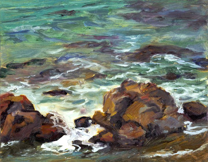 Tidepool, Original Painting, Oil on Canvas, 11x14, Private Collection