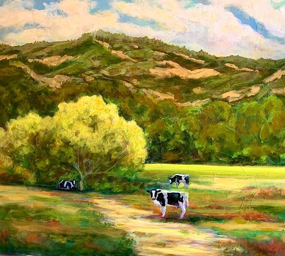 cows in meadow