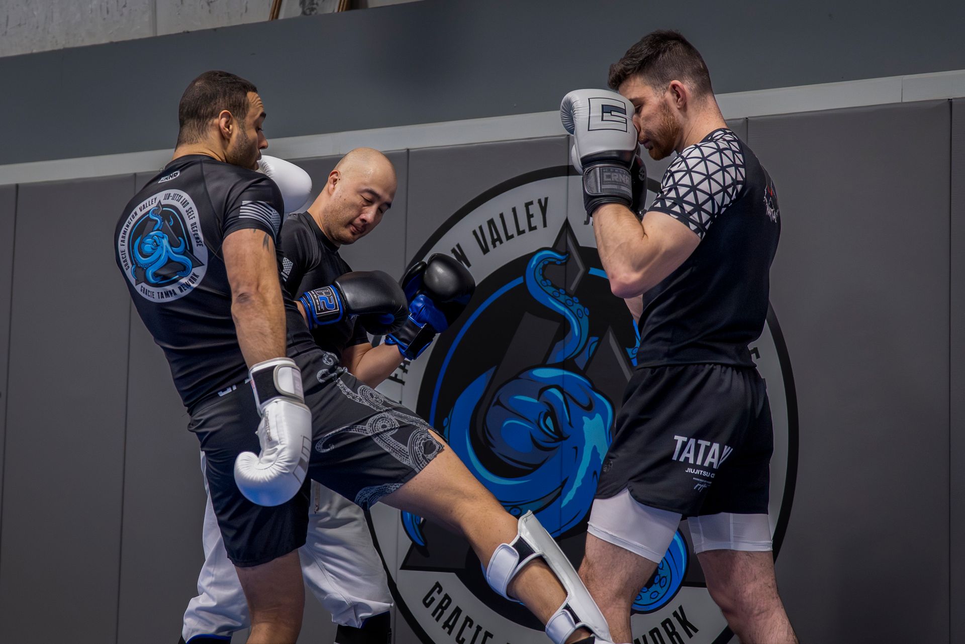 Family training on mats at Gracie Jiu-Jitsu Farmington Valley in Canton, CT, building fitness and confidence.