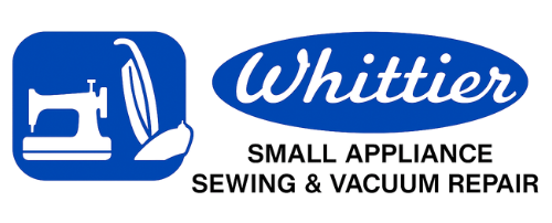 Blue logo with sewing machine and vacuum,