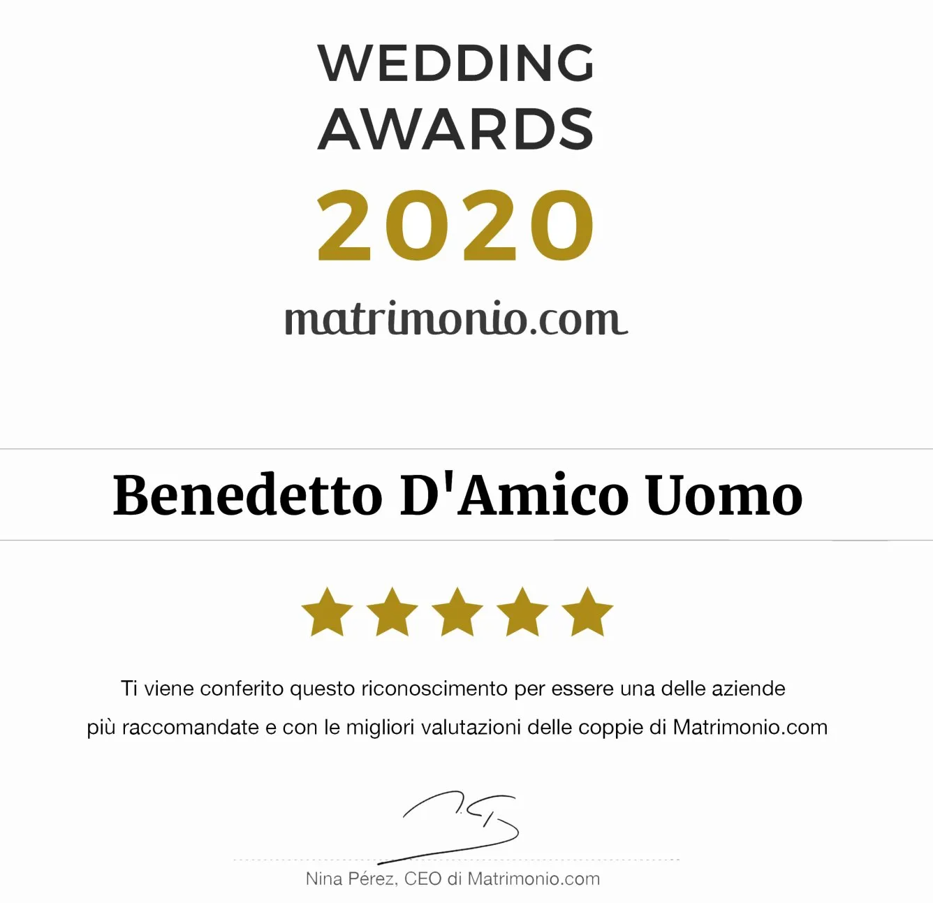 WEDDING AWARD 2020