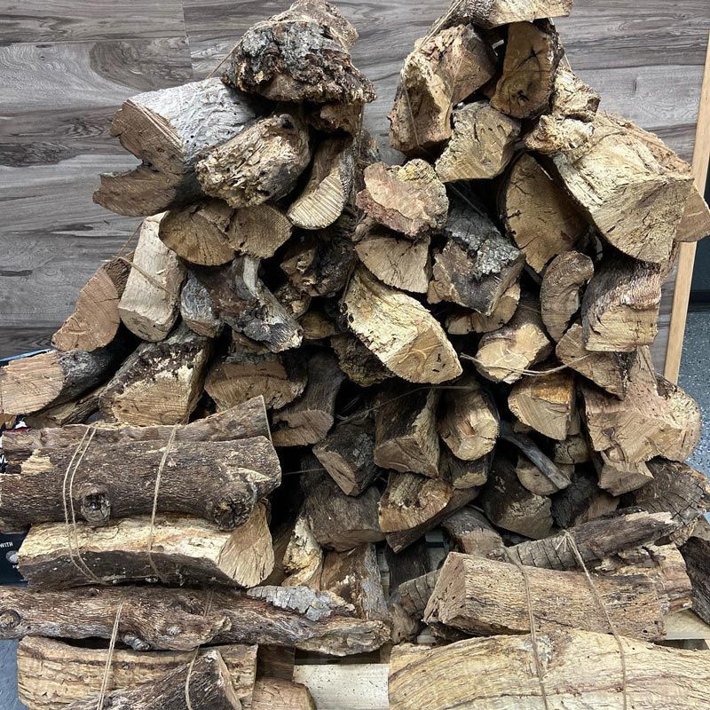 A pile of logs stacked on top of each other