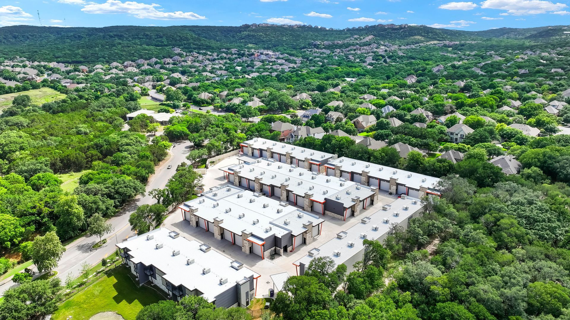 Aerial view of the Dominion Motor Club