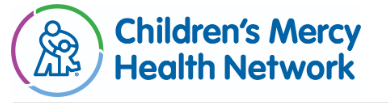 A logo for the children 's mercy health network