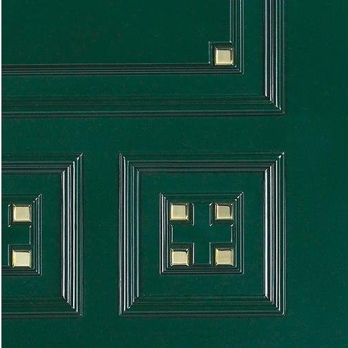 Dettaglio porta blindata verde