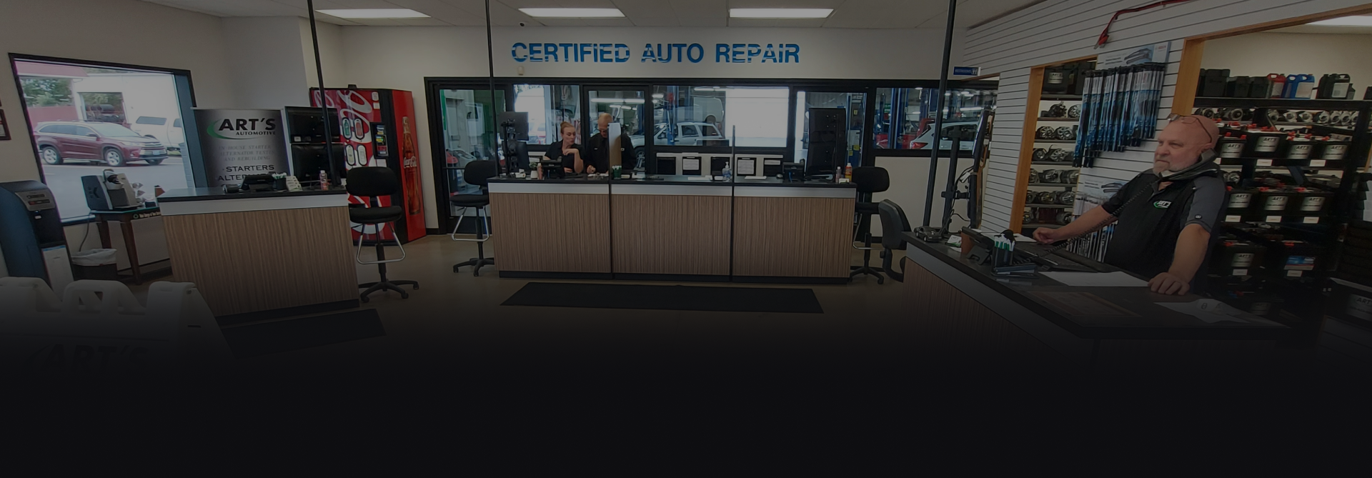 hero image vehicles in auto garage | Art's Automotive