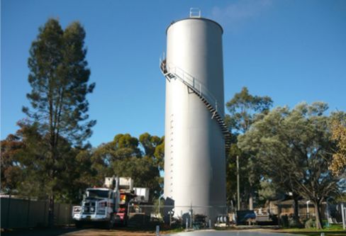 Tower after receiving protective coating in Sydney