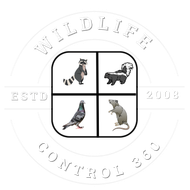 A logo for wildlife control 360 humane wildlife control