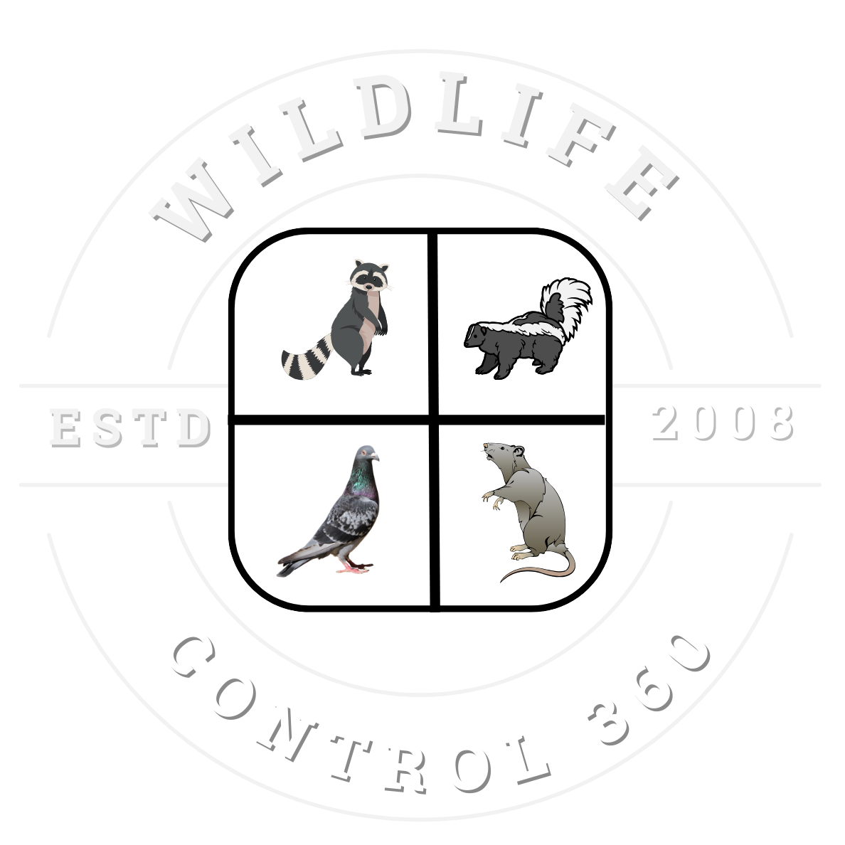 A logo for wildlife control 360 humane wildlife control