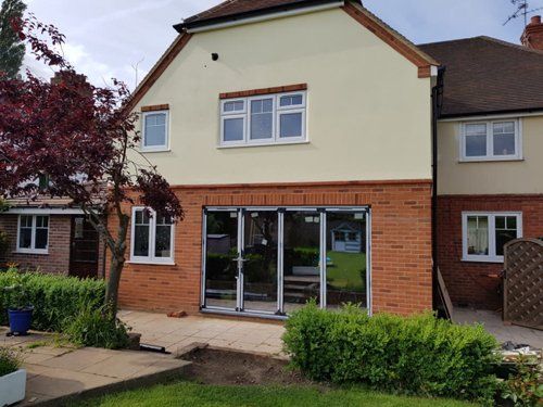 Property extension with patio doors