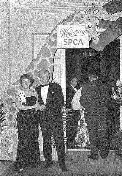 old black and white photo of critter ball