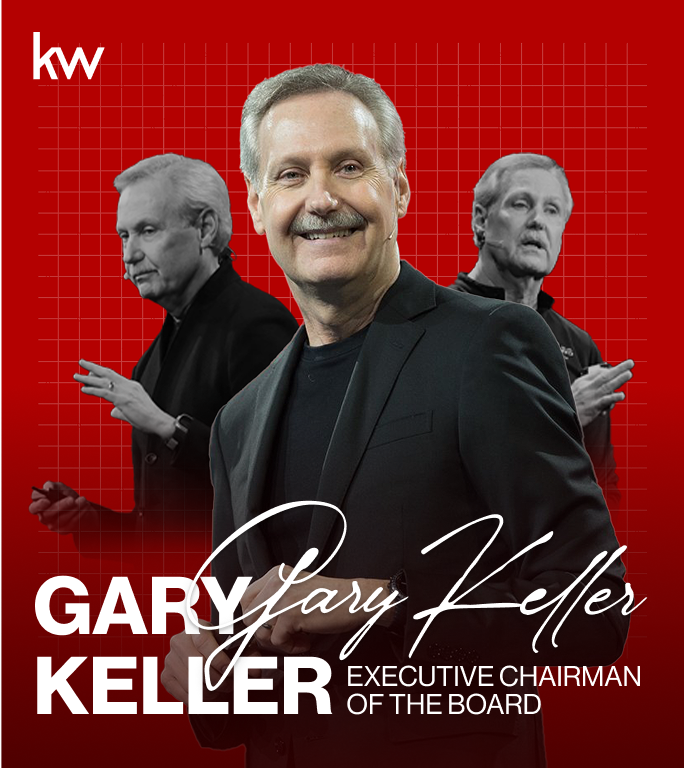 A poster of gary keller executive chairman of the board