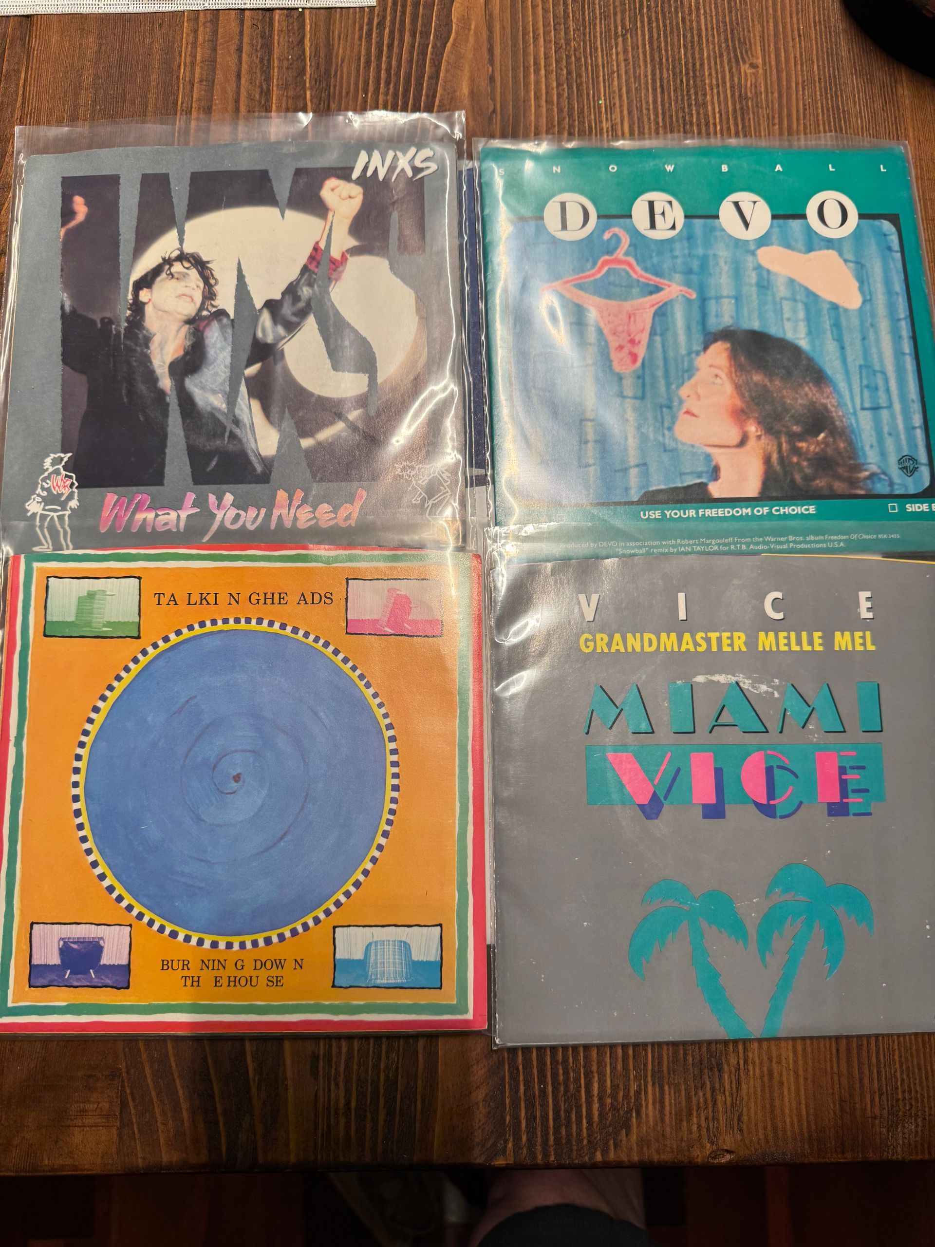 four recently aqcuired 45s