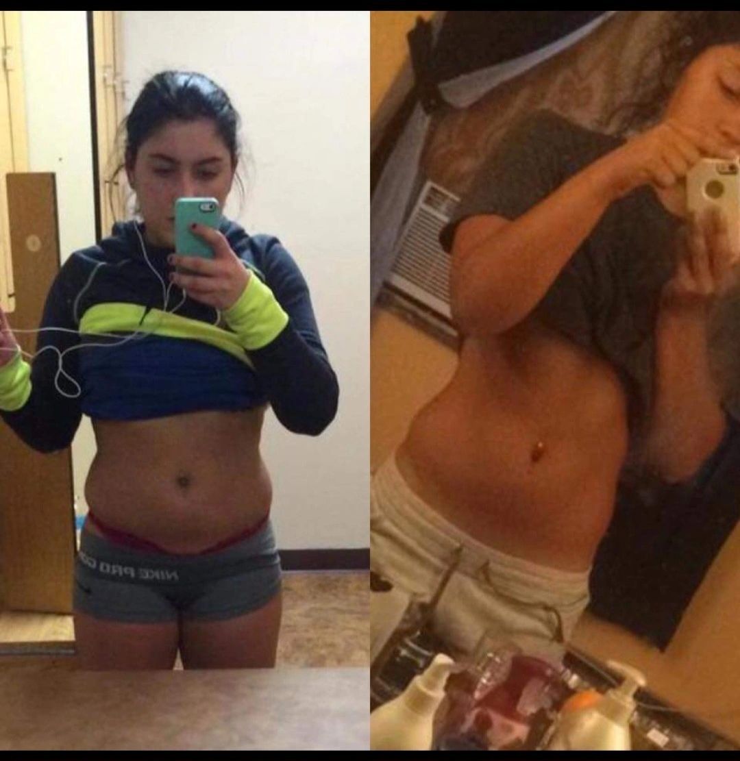 A woman is taking a selfie in front of a mirror