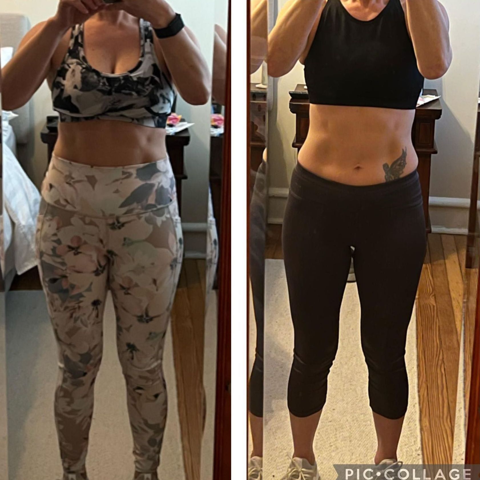 A woman is taking a picture of herself in front of a mirror