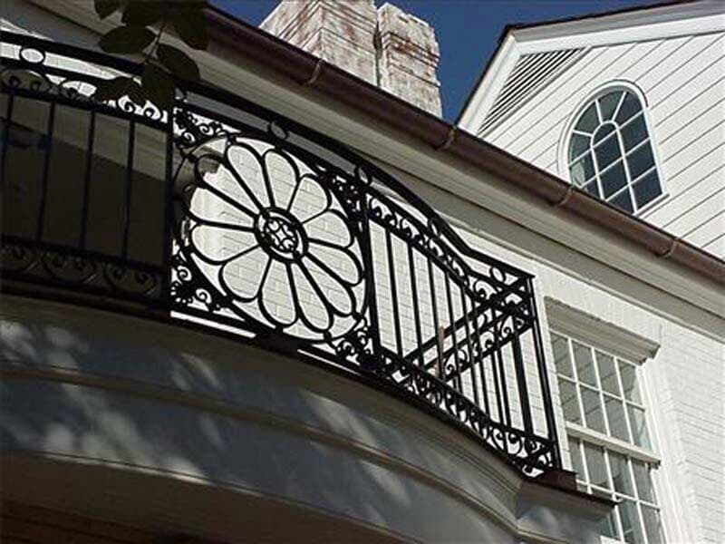 Iron Balcony Designs — Balcony with a Flower Design in Winston-Salem, NC
