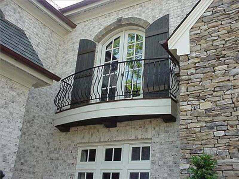 Window Balconies — Balcony of a Stone Wall House in Winston-Salem, NC