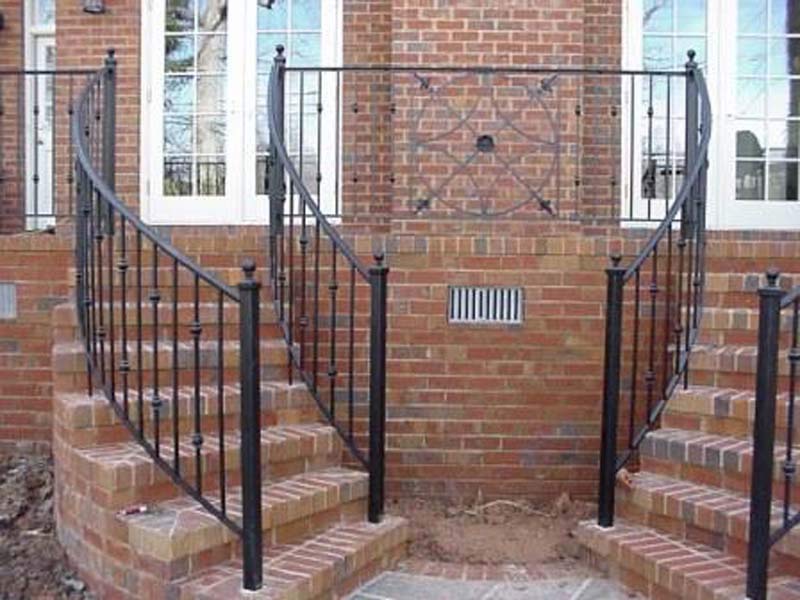 Metal Iron Railings — Double Staircase Railing in Winston-Salem, NC