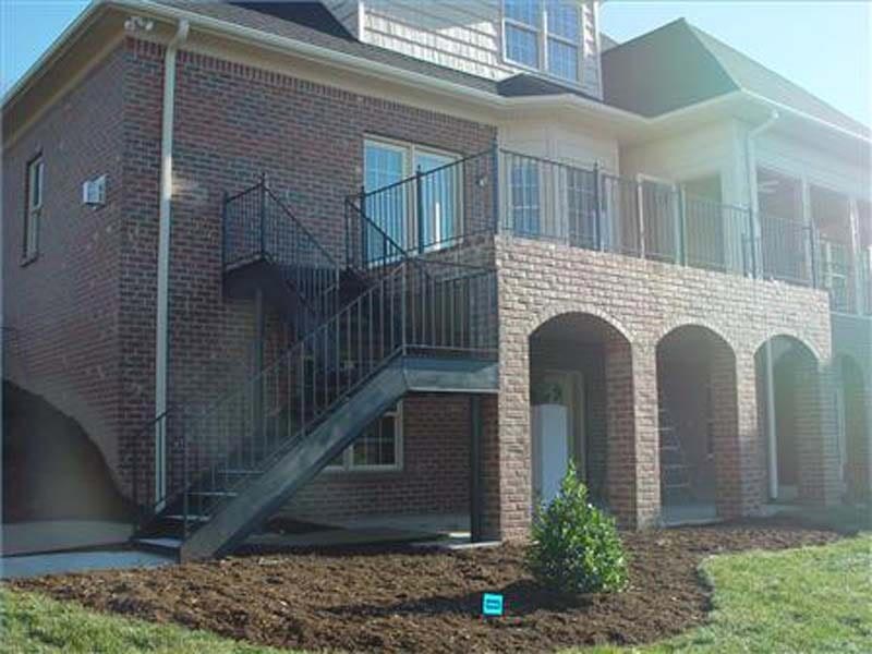 Residential Stairwell — Iron Stairs of a Large House in Winston-Salem, NC