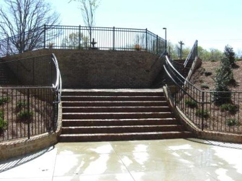 Commercial Rails — Open-Air Staircase with Railings in Winston-Salem, NC