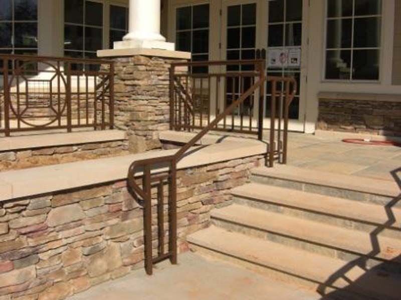 Commercial Walkway Railing — Small Stairs of a Mansion in Winston-Salem, NC