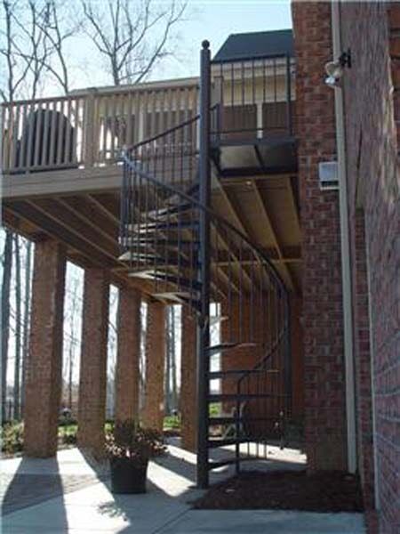Custom Stairs — Spiral Design Iron Staircase in Winston-Salem, NC