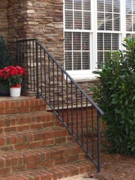 Iron Staircase Railings — Doorway Staircase with Iron Railings in Winston-Salem, NC