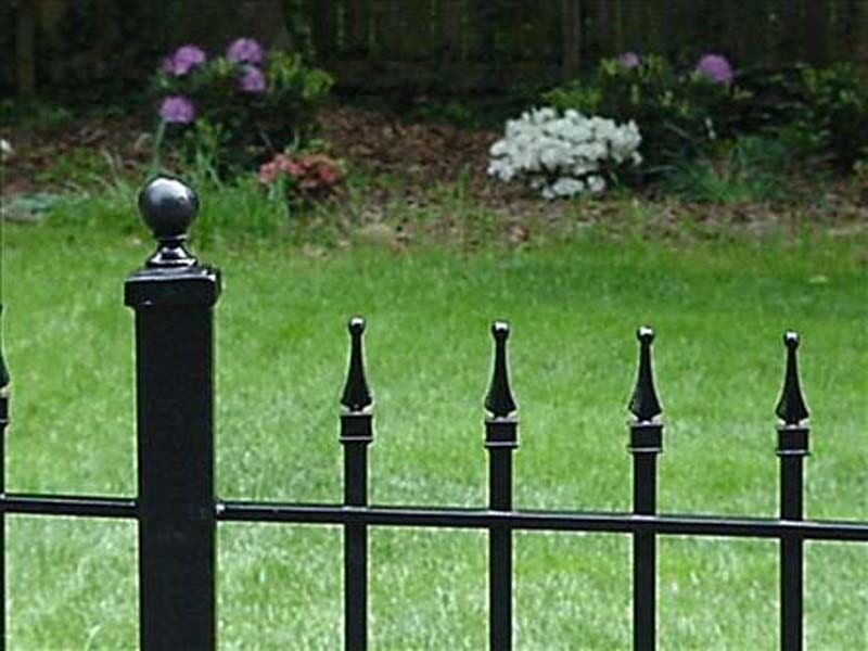 Custom-Made Fences — Black Fence of a House Garden in Winston-Salem, NC
