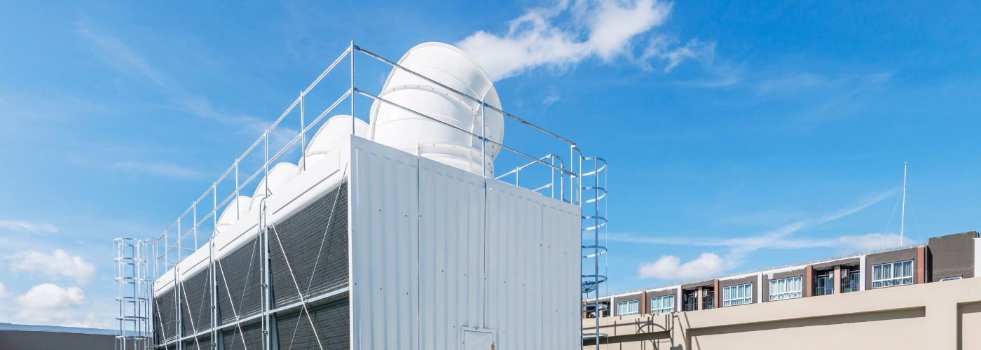 Cooling towers in Denver.