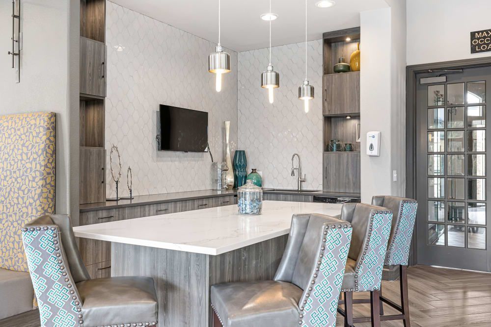 Clubhouse kitchen area at Marquis Castle Pines in Castle Pines, CO.