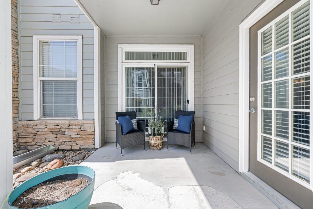 Outdoor patio at Marquis Castle Pines in Castle Pines, CO.
