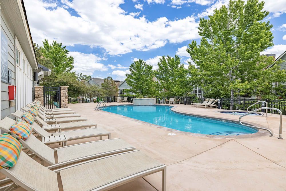 Swimming pool at Marquis Castle Pines in Castle Pines, CO.