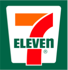 A picture of the 7 eleven logo on a green background.