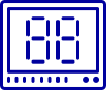 A digital clock with the number 00 on it.