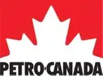 The logo for petro canada is a maple leaf on a red background.