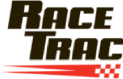 A black and red logo for race trac