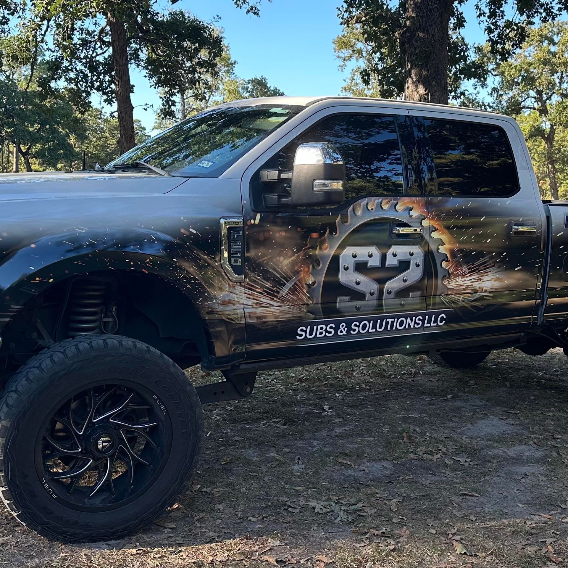 Lifted pickup truck with 