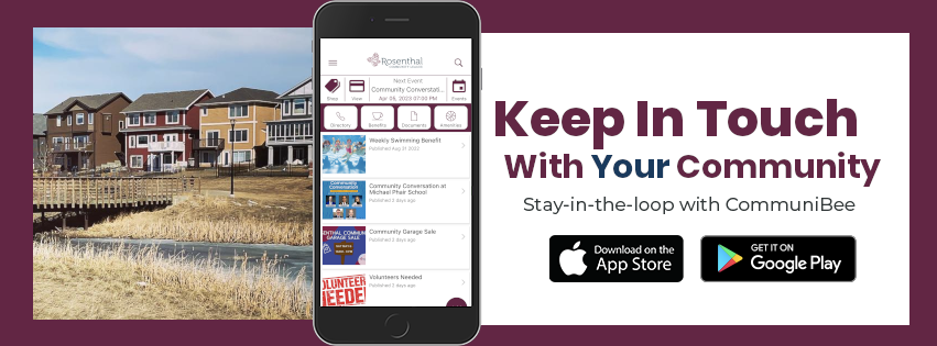 A cell phone is sitting next to a sign that says `` keep in touch with your community ''.