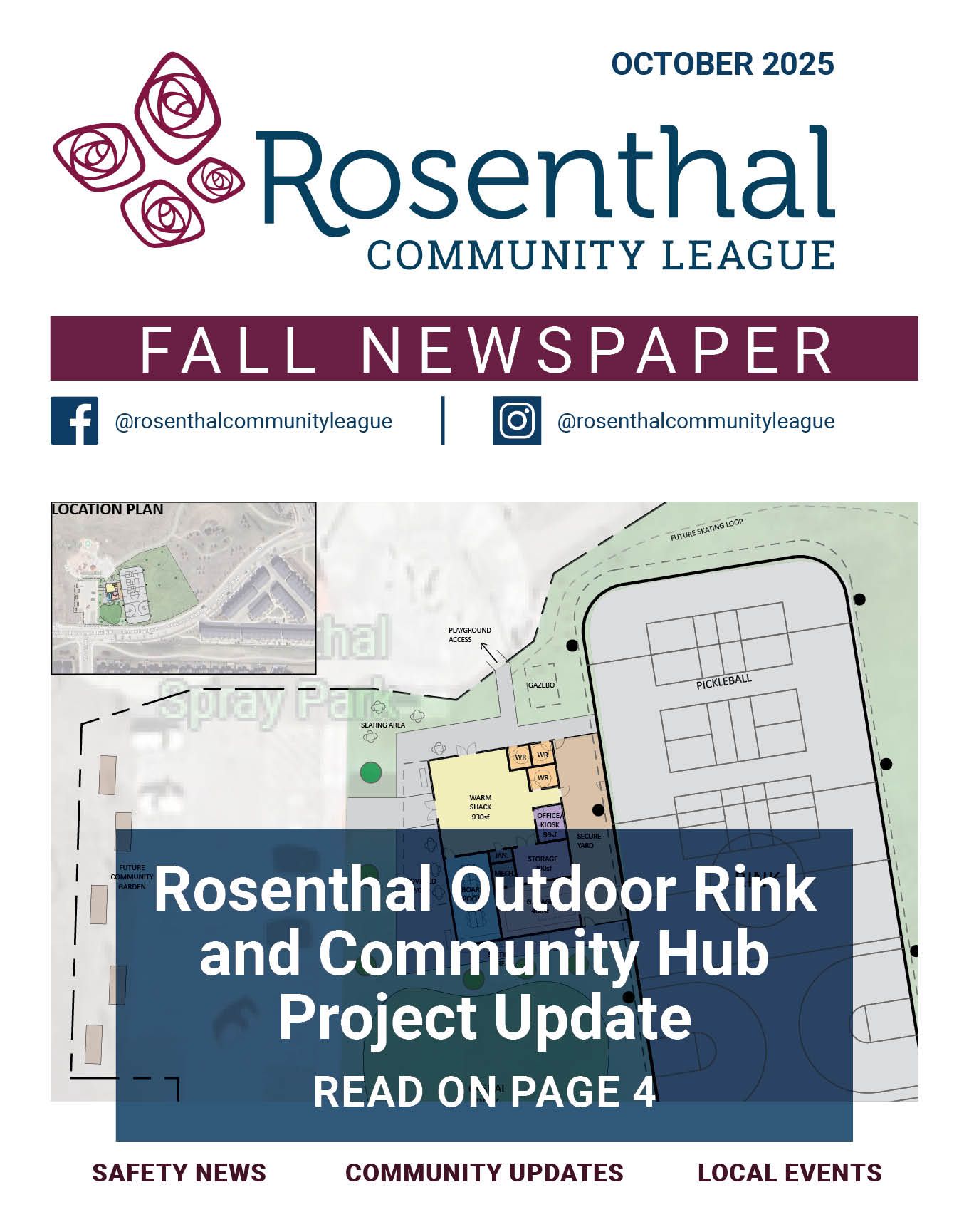 The cover of the rosenthal community league spring newspaper