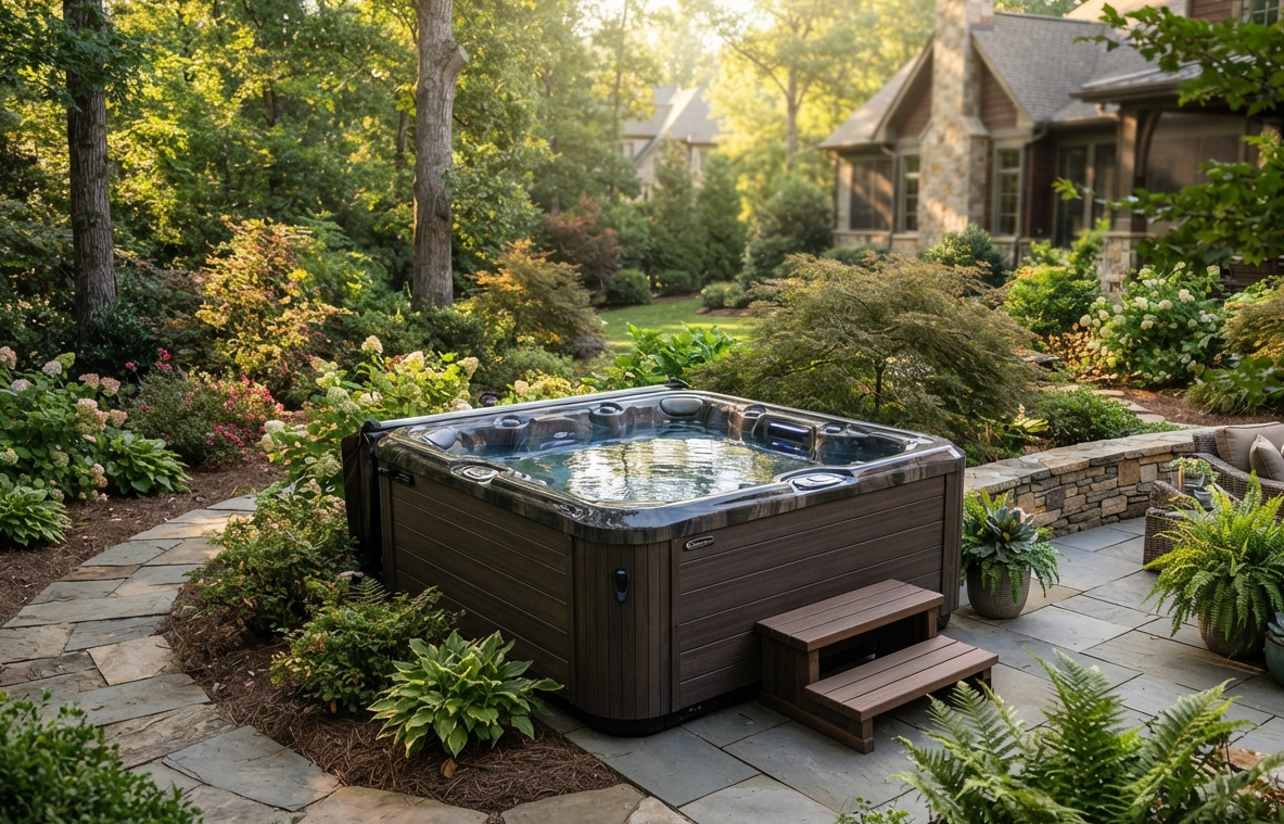 Safe hot tub transport with professional moving equipment