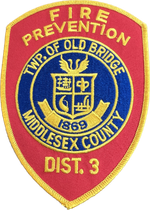 Fire Prevention, Twp. of Old Bridge, Middlesex County NJ, District 3. Badge