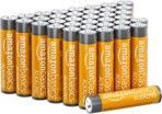A bunch of aa batteries stacked on top of each other on a white background.